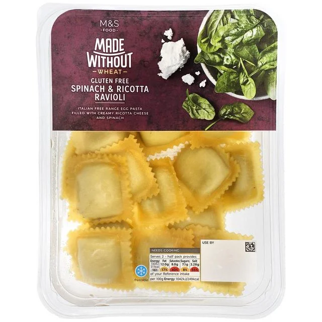 M&S Made Without Spinach & Ricotta Ravioli   250g