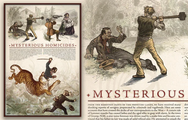 Mysterious Homicides Poster (by Wondermark)