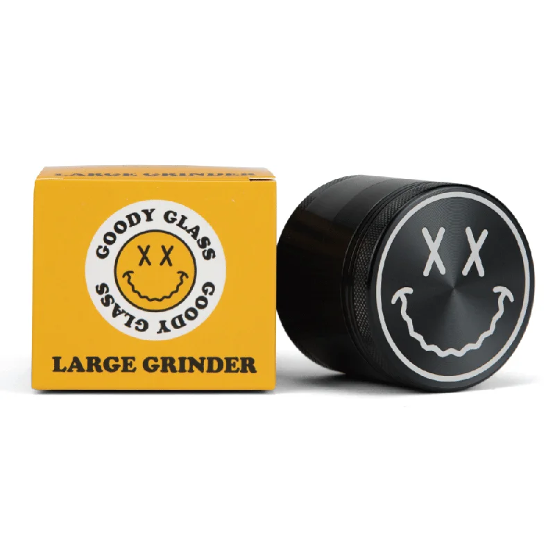 Goody Glass - Big Face Anodized Aluminum Herb Grinder | 4 Piece Large 2.2" Size