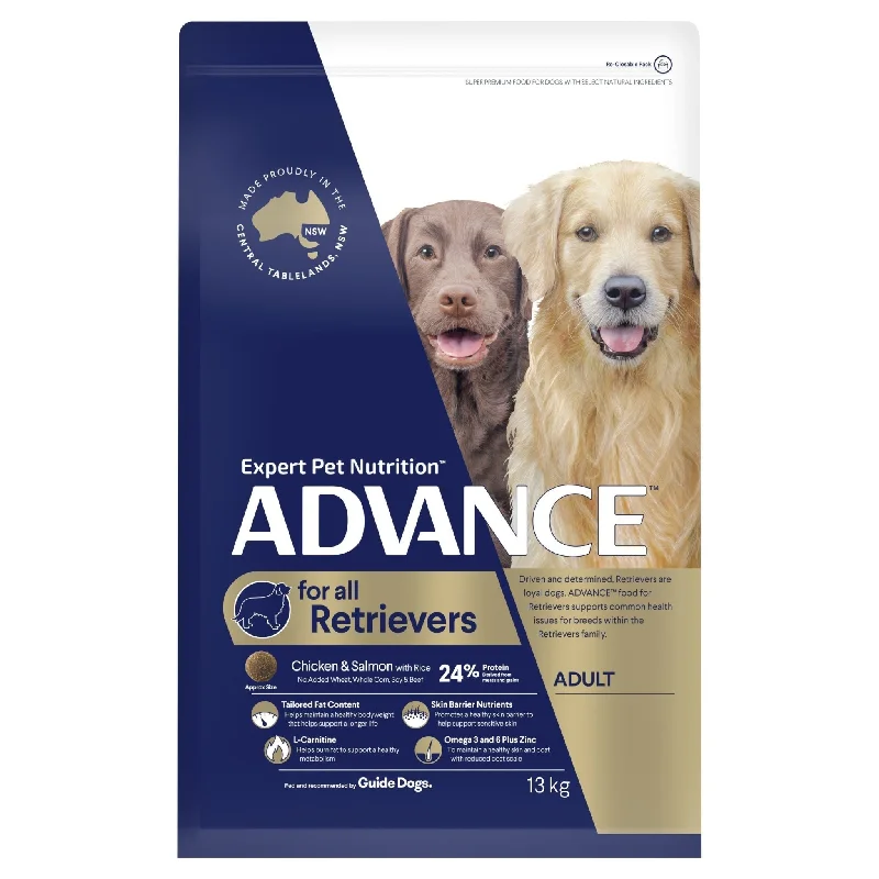 - Gastrointestinal conditioning dog foodADVANCE Retrievers Dry Dog Food Chicken & Salmon with Rice 13kg Bag