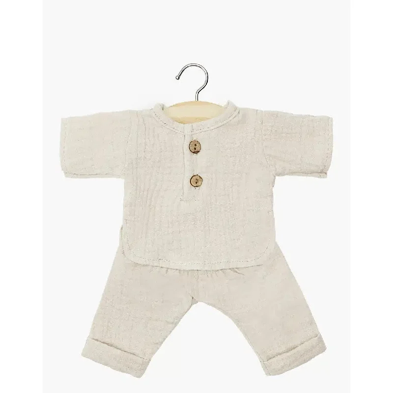 Minikane babies Andrea set in pebble cotton gauze