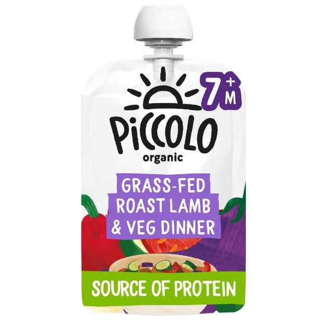 Piccolo Roast Lamb Dinner & Vegetables Organic Pouch 7 mths+   130g