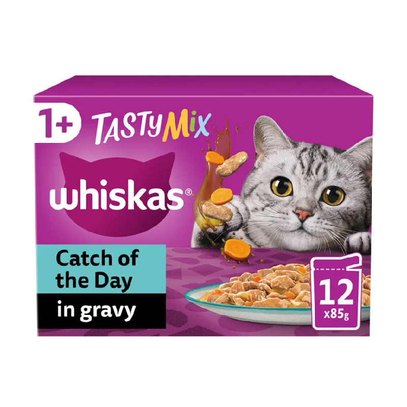 6. **Special Needs**  Whiskas 1+ Tasty Mix Catch Of The Day Adult Wet Cat Food Pouches in Gravy