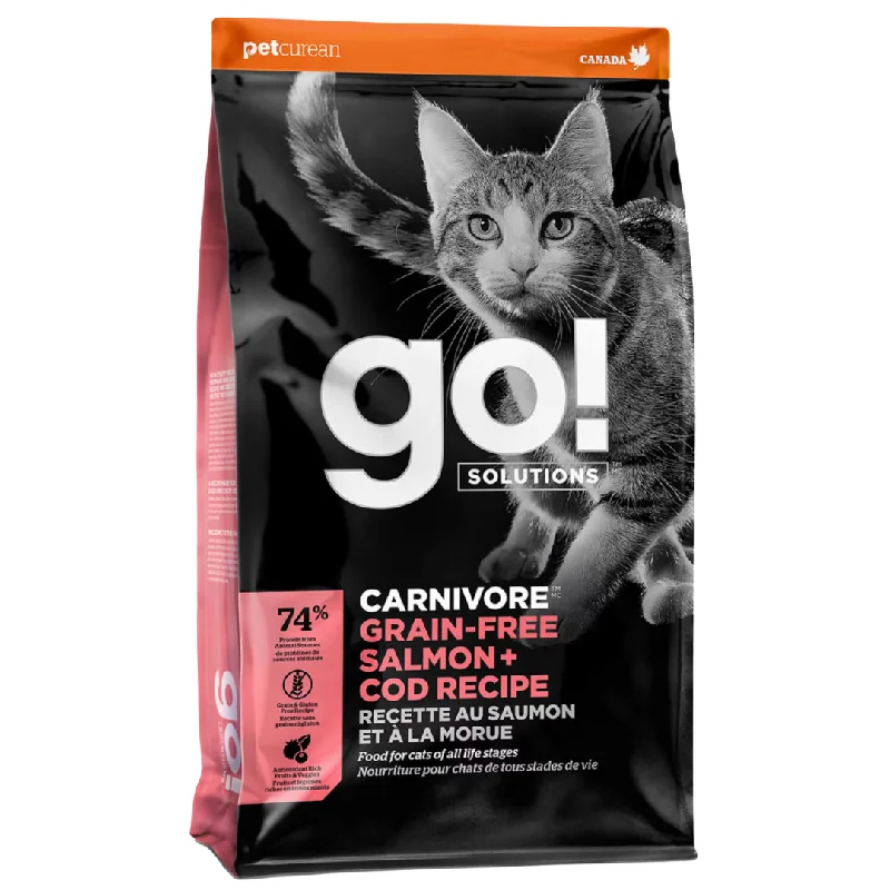    - Digestive care cat food  Petcurean GO! Carnivore Grain Free Salmon & Cod Recipe Dry Cat Food