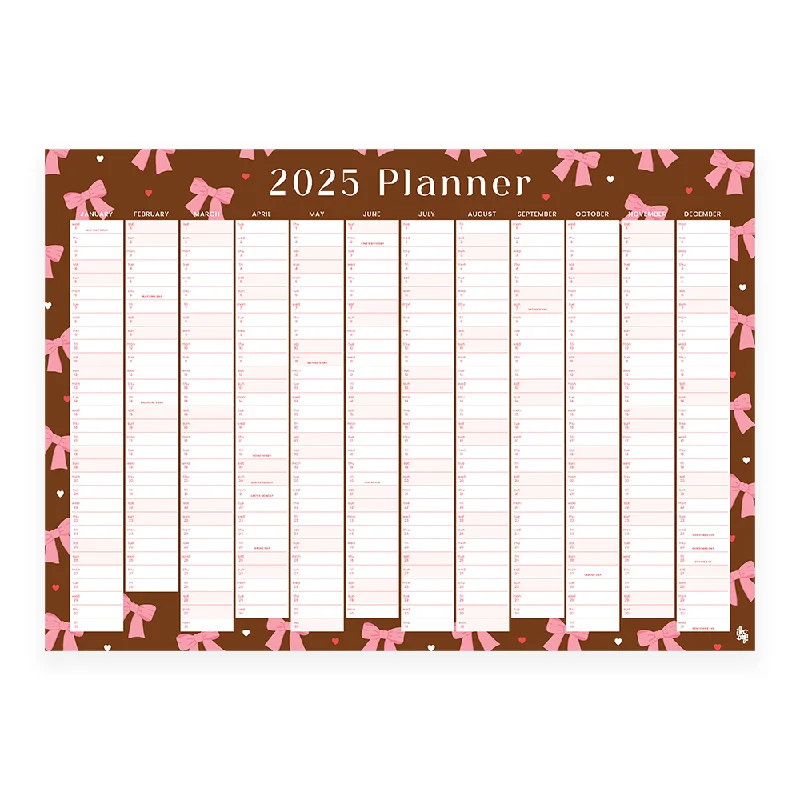 Iko Iko 2025 Wall Planner Chocolate Bows