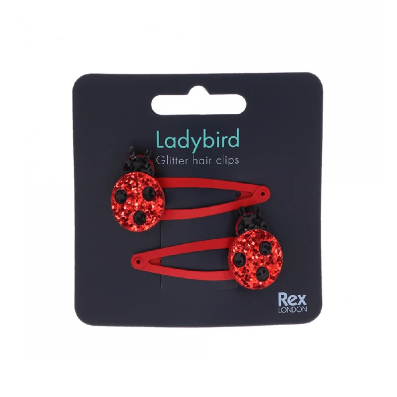 Rex London Glitter Ladybird Hair Clips