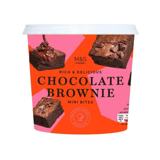 M&S Chocolate Brownie Mini Bites   235g