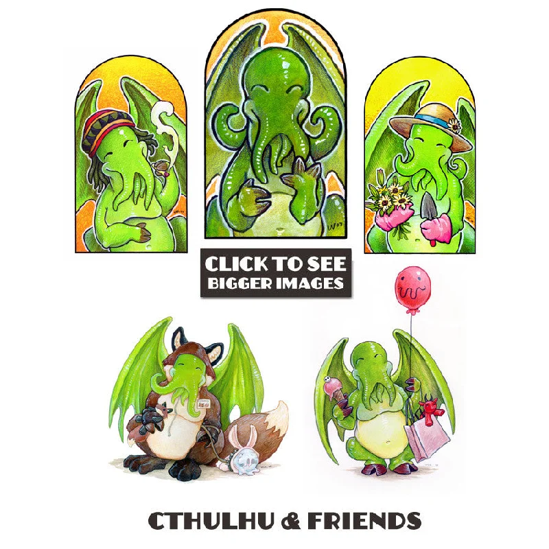 Cthulhu and Friend Prints