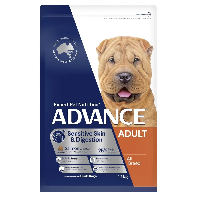 - Tear stain dog foodADVANCE Sensitive Skin & Digestion Adult Dry Dog Food Salmon with Rice 13kg Bag