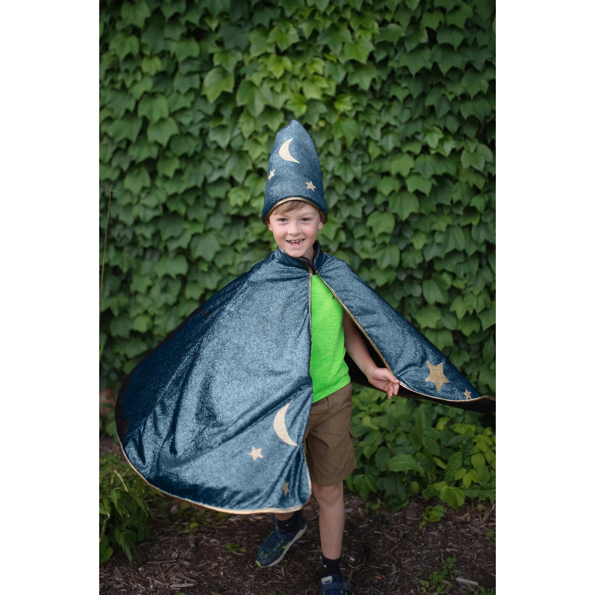 starry night wizard cape and hat size 7-8