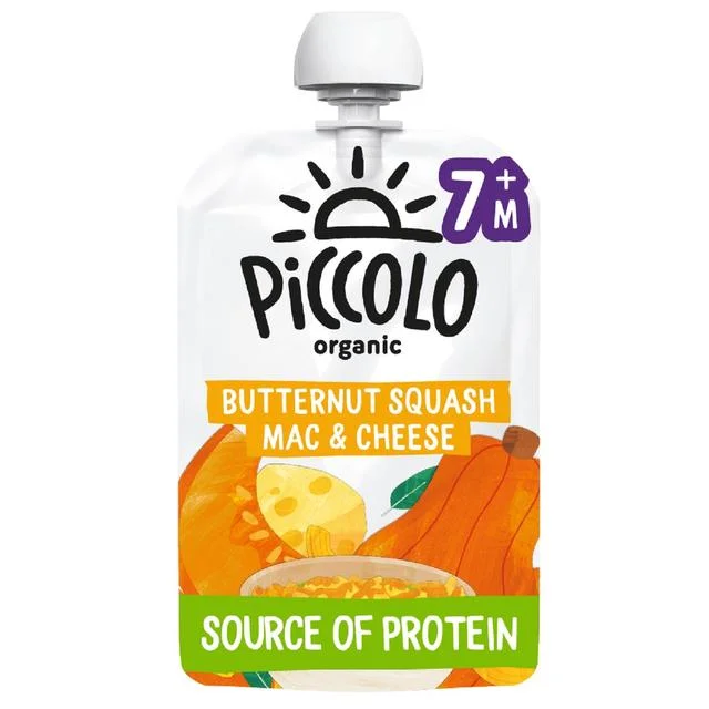 Piccolo Butternut Squash Organic Mac & Cheese Pouch 7 mths+   130g