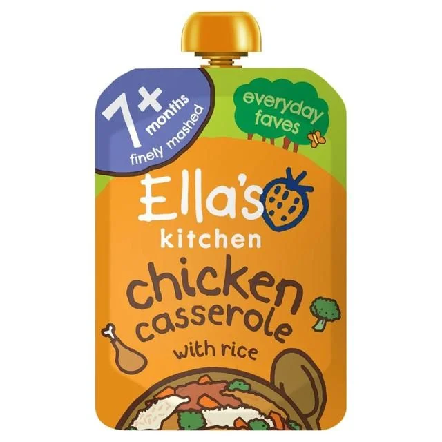 Ella's Kitchen Chicken & Rice Casserole Baby Food Pouch 7+ Months   130g