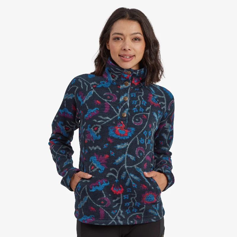 Women's Bhutan Pullover - Rathee Blue Floral