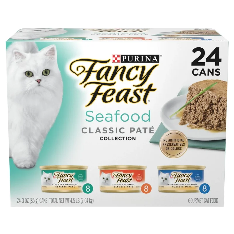    - Cat food for dental health  Fancy Feast Seafood Classic Pate Variety Wet Cat Food