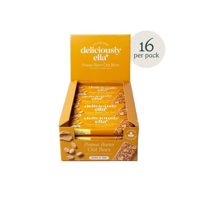 Deliciously Ella Peanut Butter Oat Bar case   16 x 50g