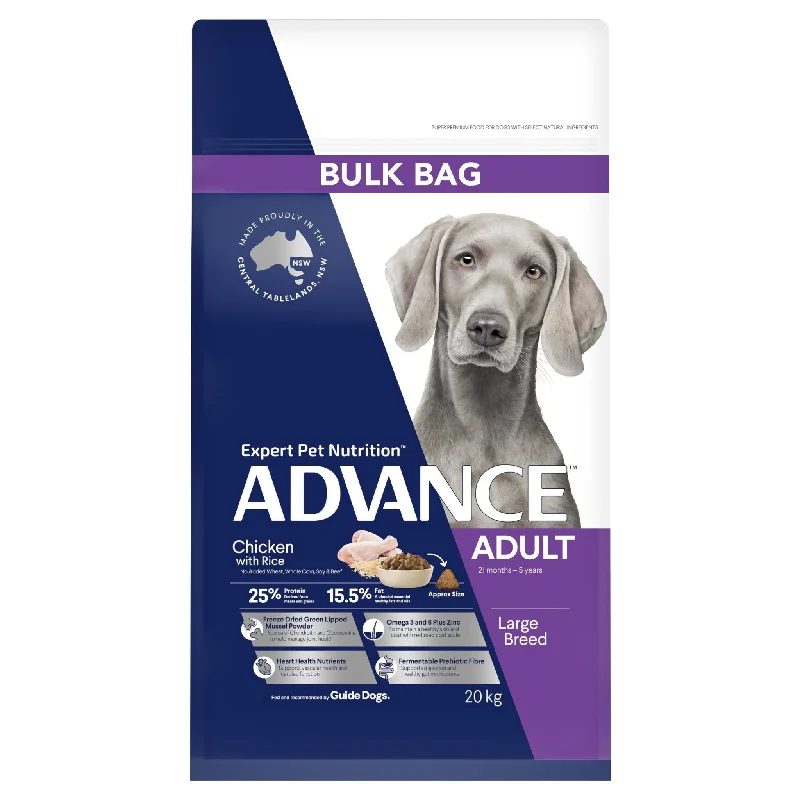  -High-fiber dog foodADVANCE Large Adult Dry Dog Food Chicken with Rice