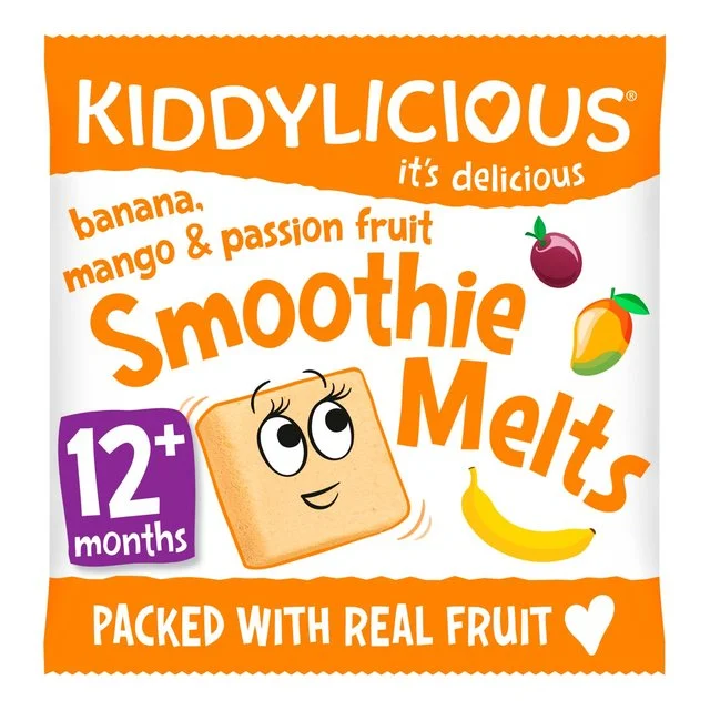 Kiddylicious Banana Mango & Passionfruit Smoothie Melts Baby Snacks   6g