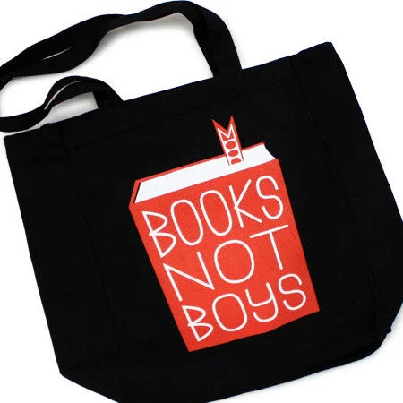 Books Not Boys Tote by John Allison