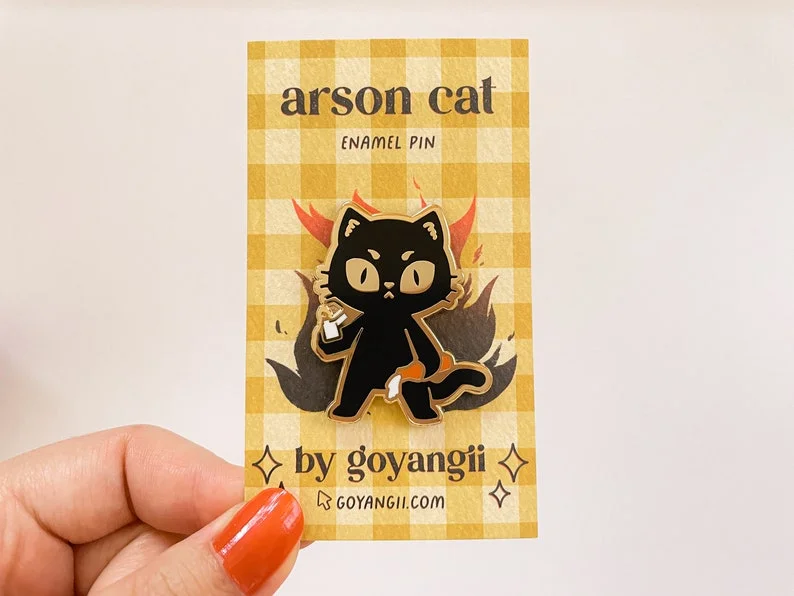 Arson Cat Enamel Pin