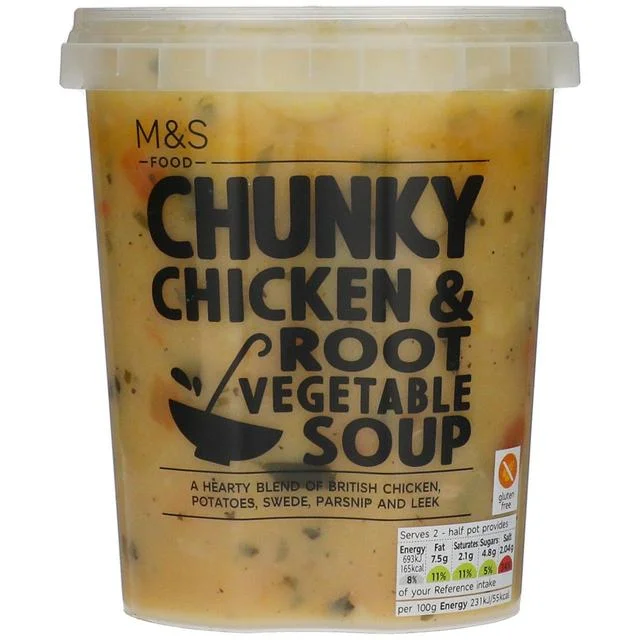 M&S Chunky Chicken & Root Vegetable Soup   600g