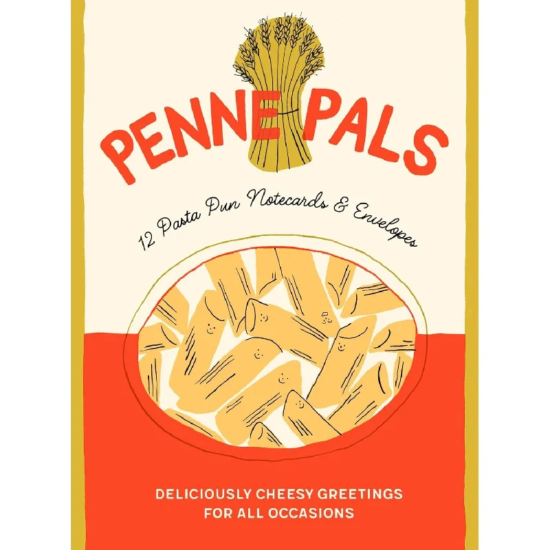 penne pals 12 pasta pun notecards and envelopes