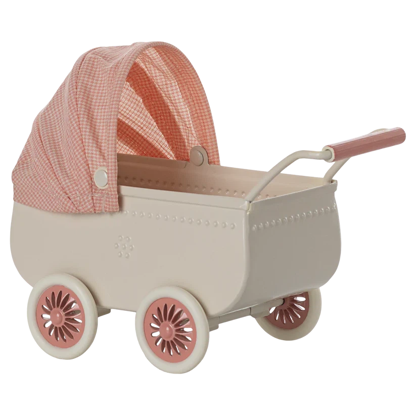 Pre Order Maileg mouse pram - Coral