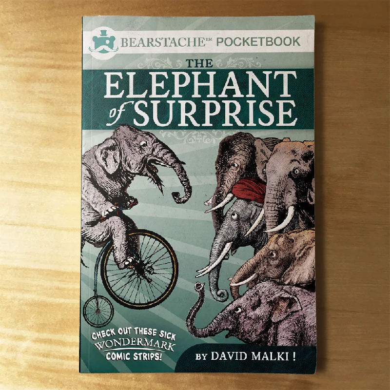 The Elephant of Surprise (by Wondermark)