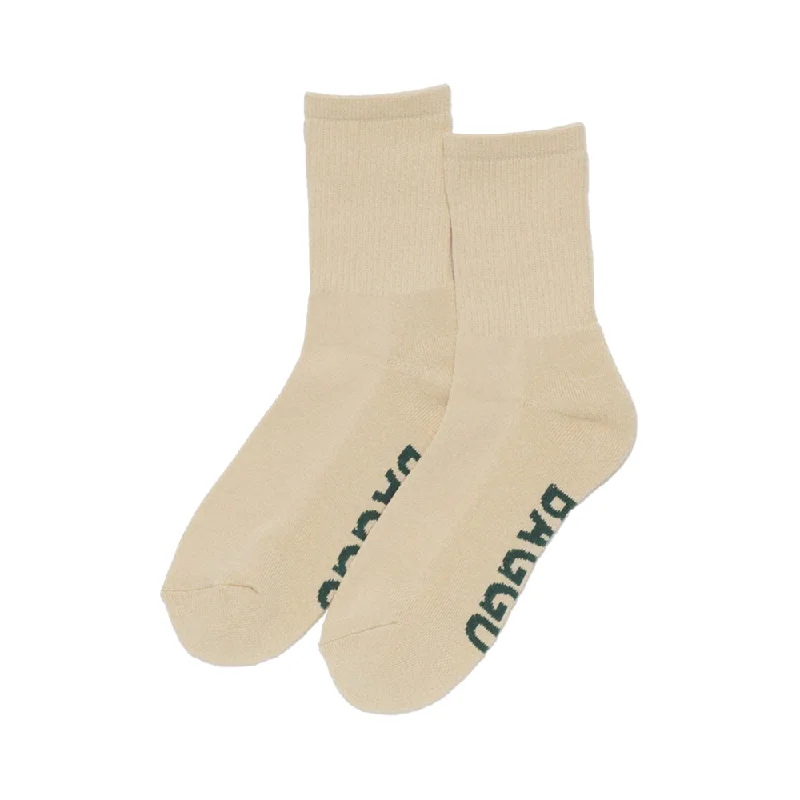 Baggu Ribbed Socks Ecru Large