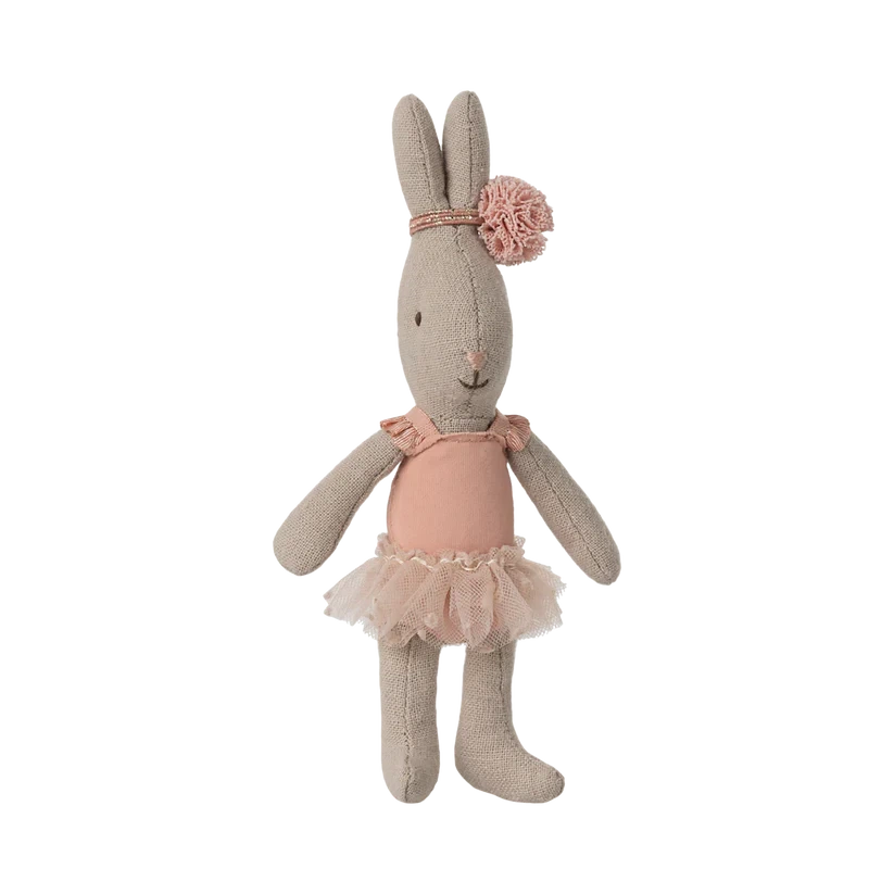 Pre Order Maileg rabbit, micro - ballet suit and skirt rose