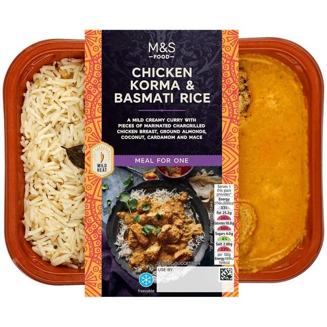 M&S Chicken Korma with Basmati Rice   400g