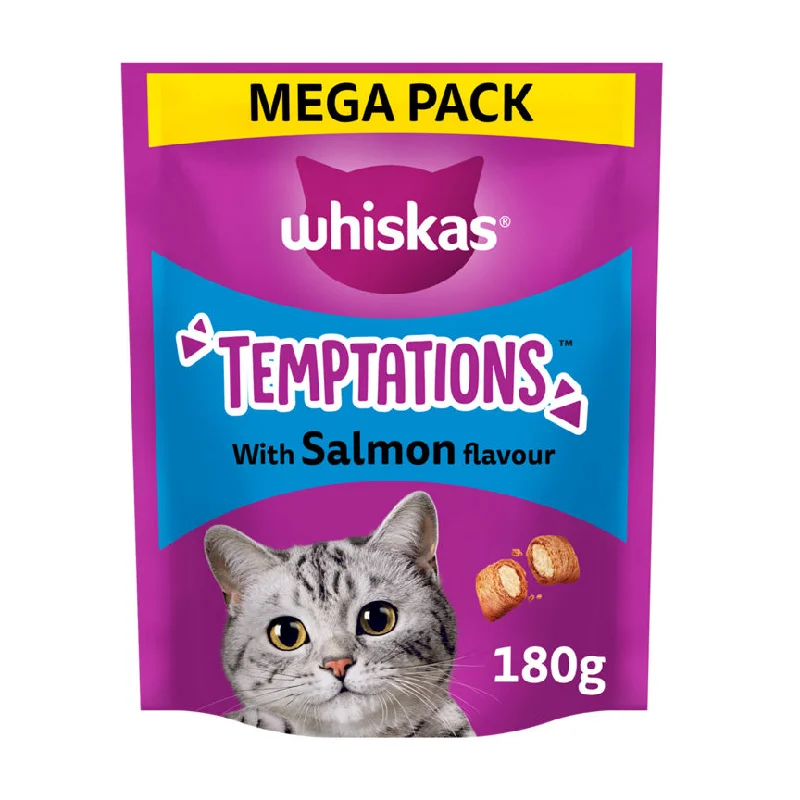    - Outdoor cat food  Whiskas Temptations Adult Cat Treats with Salmon Flavour