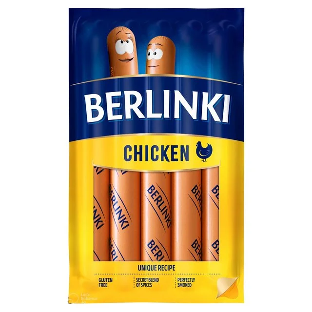 Morliny Berlinki Smoked Chicken Hot Dogs   250g