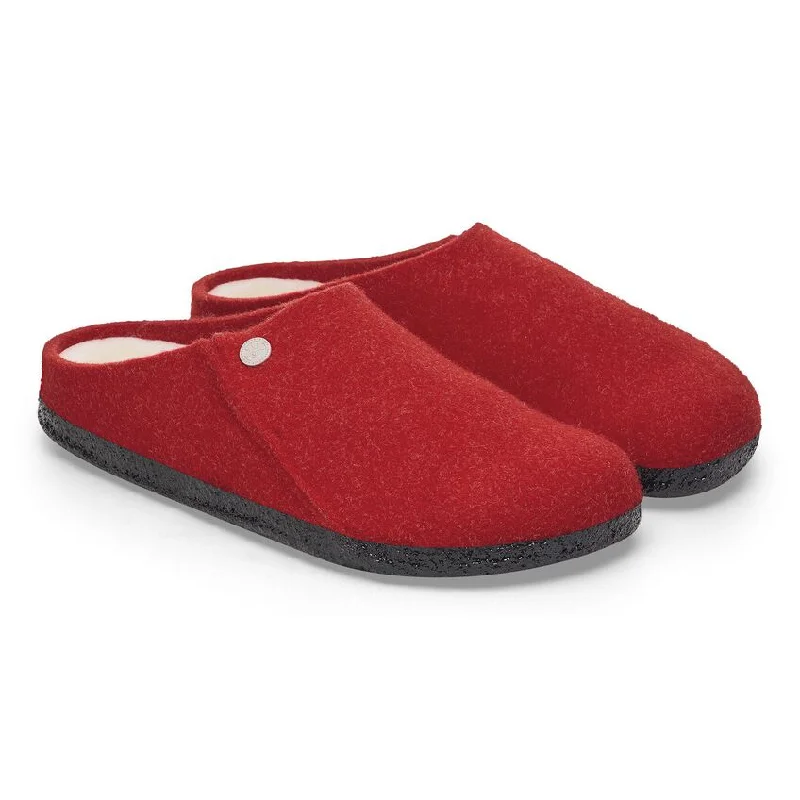 Zermatt Shearling Wool Felt Clog - Active Red/Natural