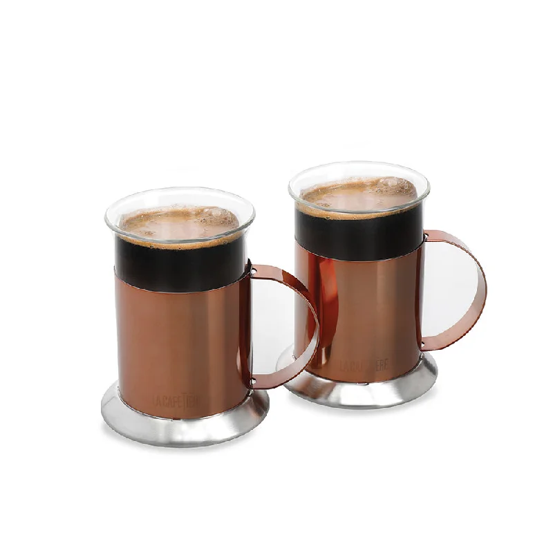 La Cafetiere Set of 2 Copper Mugs