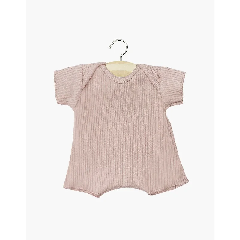 Minikane babies linen ribbed body shorts in petal