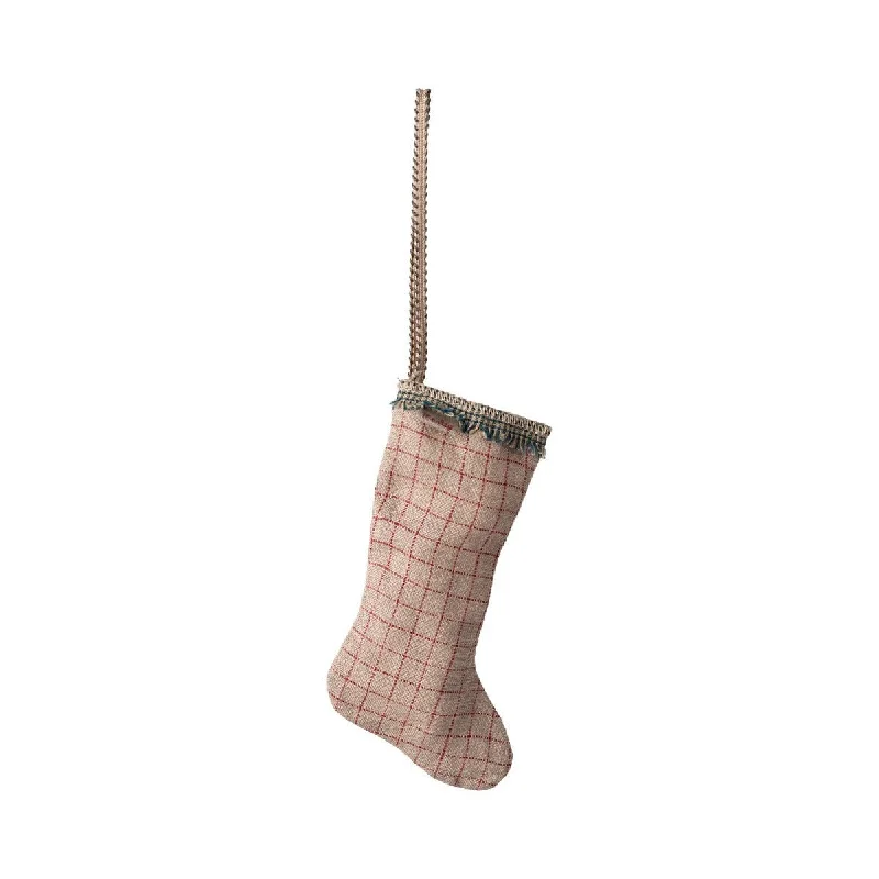 Maileg stocking ornament stripe - checker sand