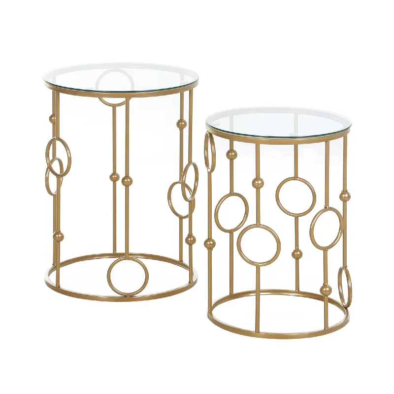 Round Coffee Tables Set of 2