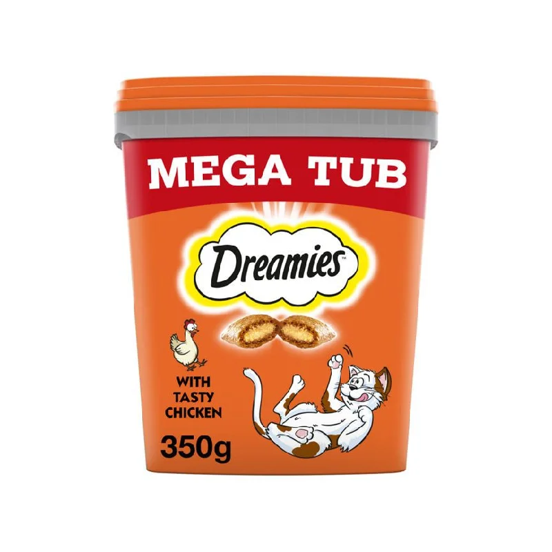    - Recommended online stores for cat food  Dreamies Cat Treat Biscuits Adult & Kitten with Chicken Bulk Mega Tub