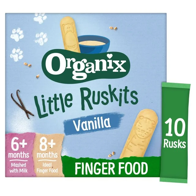 Organix Ruskits Vanilla Baby Snack 6-8 months   60g