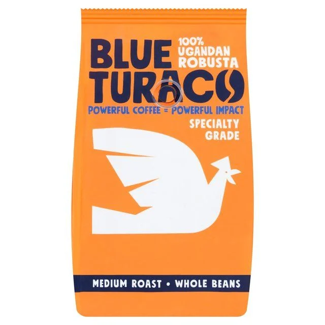 Blue Turaco Coffee Whole Bean 100% Specialty Ugandan Robusta   227g