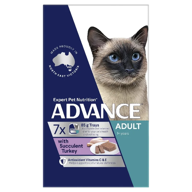  -Cost-effective dog foodADVANCE Adult Wet Cat Food with Succulent Turkey 7x85g Trays