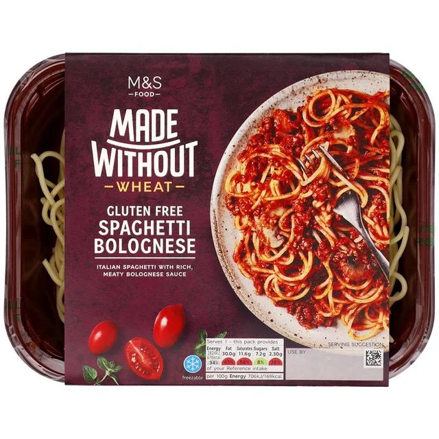 M&S Made Without Wheat Gluten Free Spaghetti Bolognese   400g