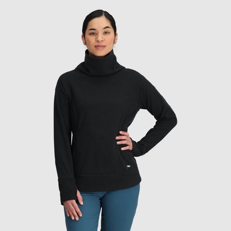 Women's Trail Mix Fleece Cowl Pullover - Black