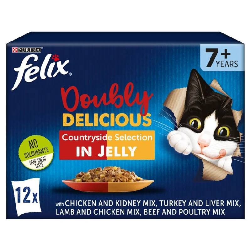    - Cat food for immune system support  Felix As Good As It Looks Doubly Delicious Senior Cat Food Meat