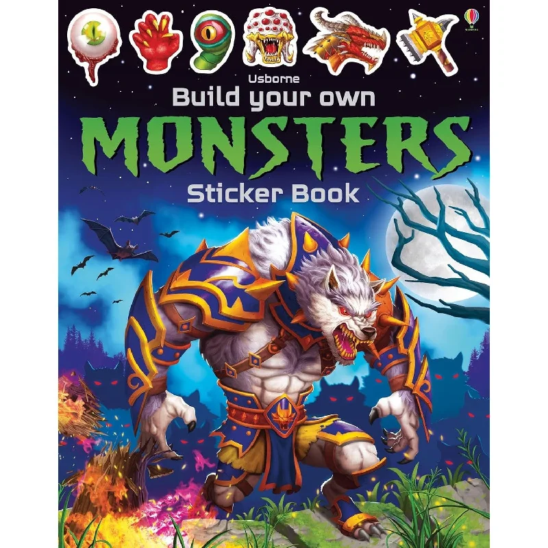 Usborne build your own monsters sticker book