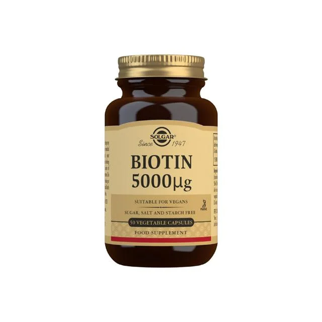 Solgar Biotin Vegetable Capsules 5000ug   50 per pack