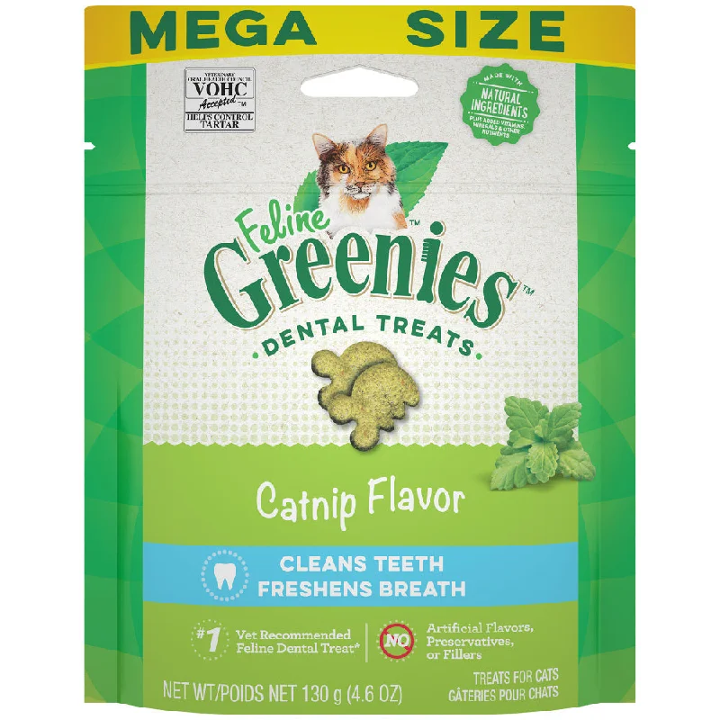    - Senior cat food  Feline Greenies Dental Care Catnip Flavor Cat Treats