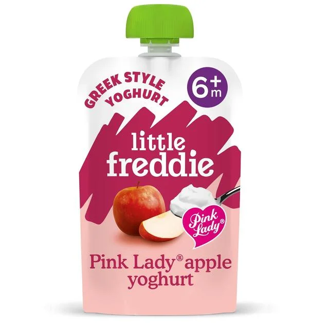 Little Freddie Pink Lady Greek Yoghurt Organic Pouch 6 mths+    100g