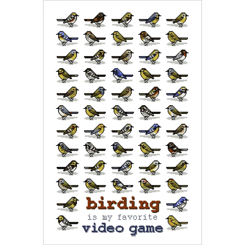 Birding Is My Favorite Video Game Print by Rosemary Mosco