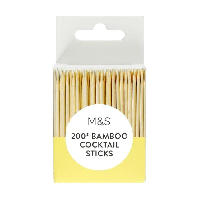 M&S Bamboo Cocktail Sticks   200 per pack